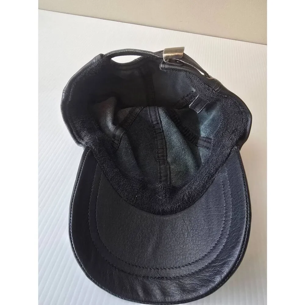 Black Leather Cap